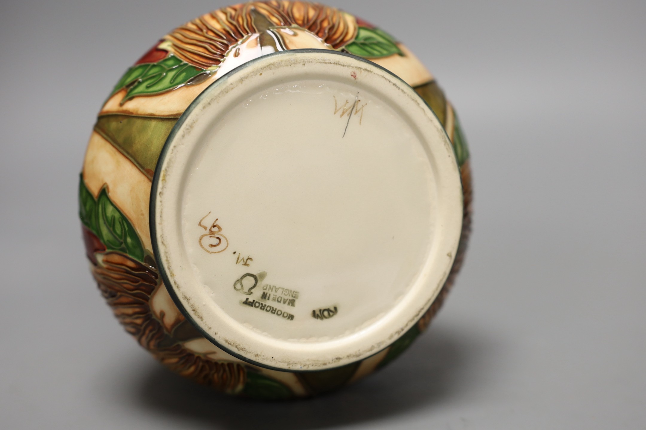 A Moorcroft floral vase (factory second), 28cm tall